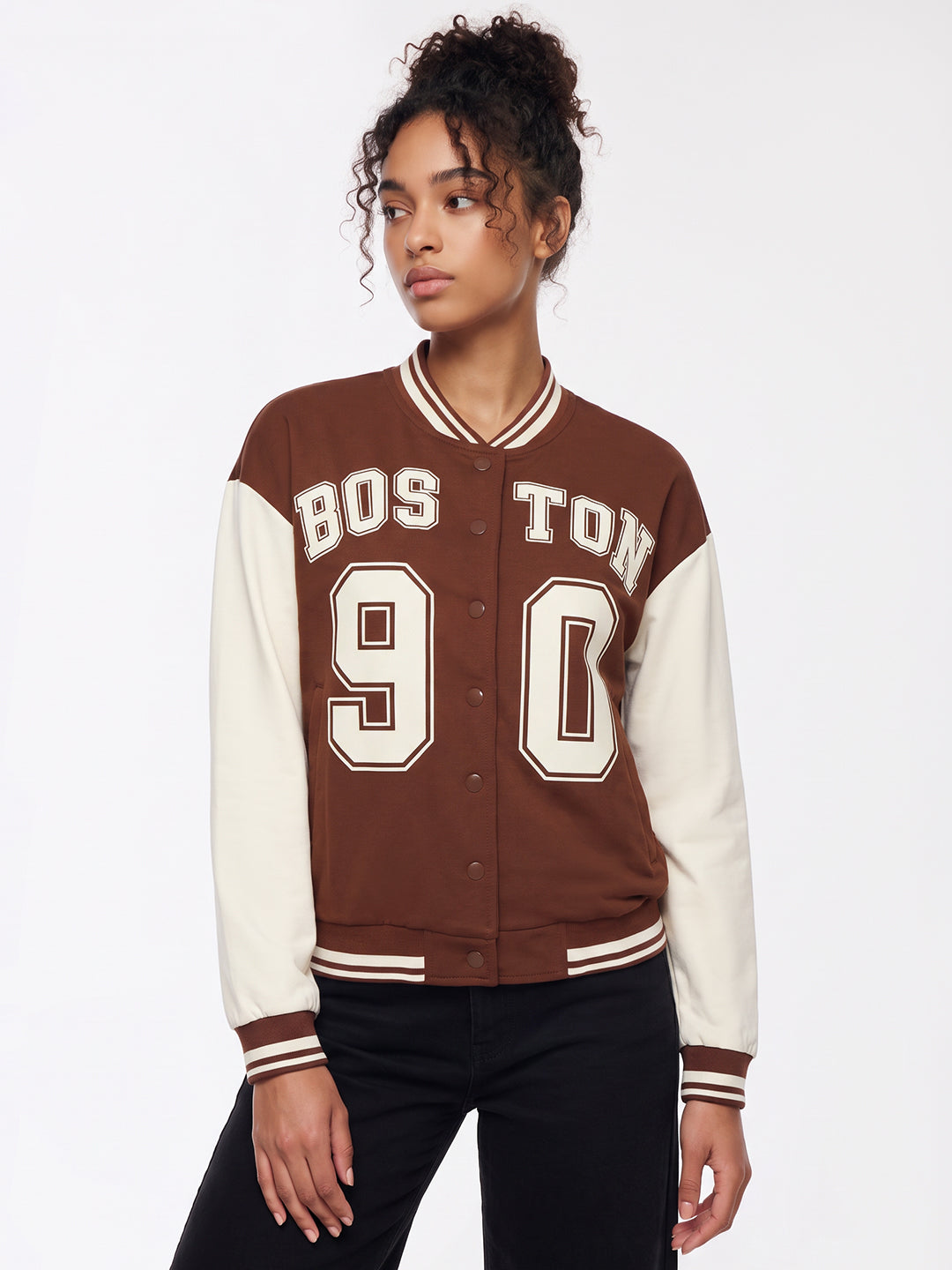 Sepia/Ivory Varsity Jacket