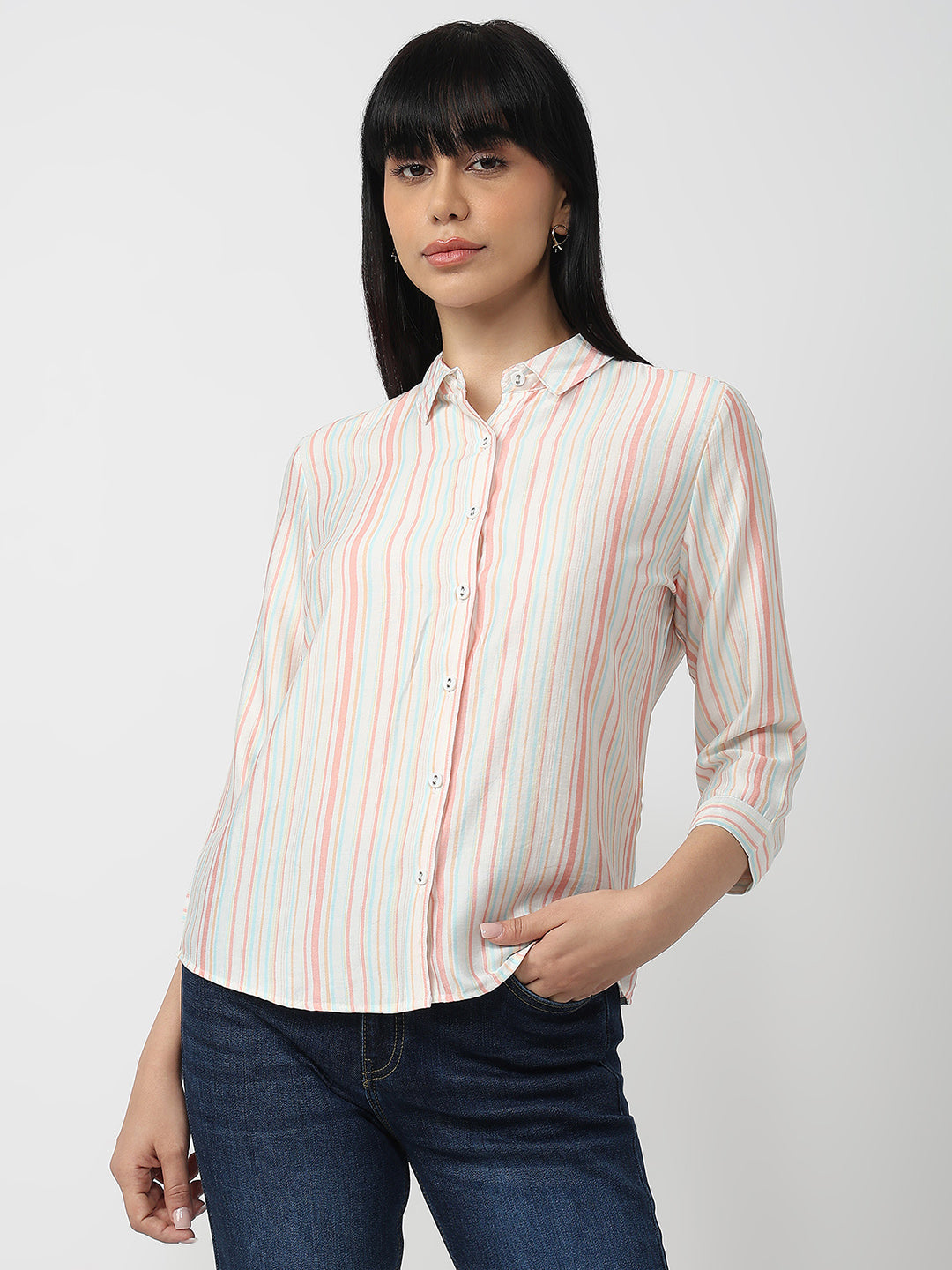 Women Multi Slim Fit Shirt