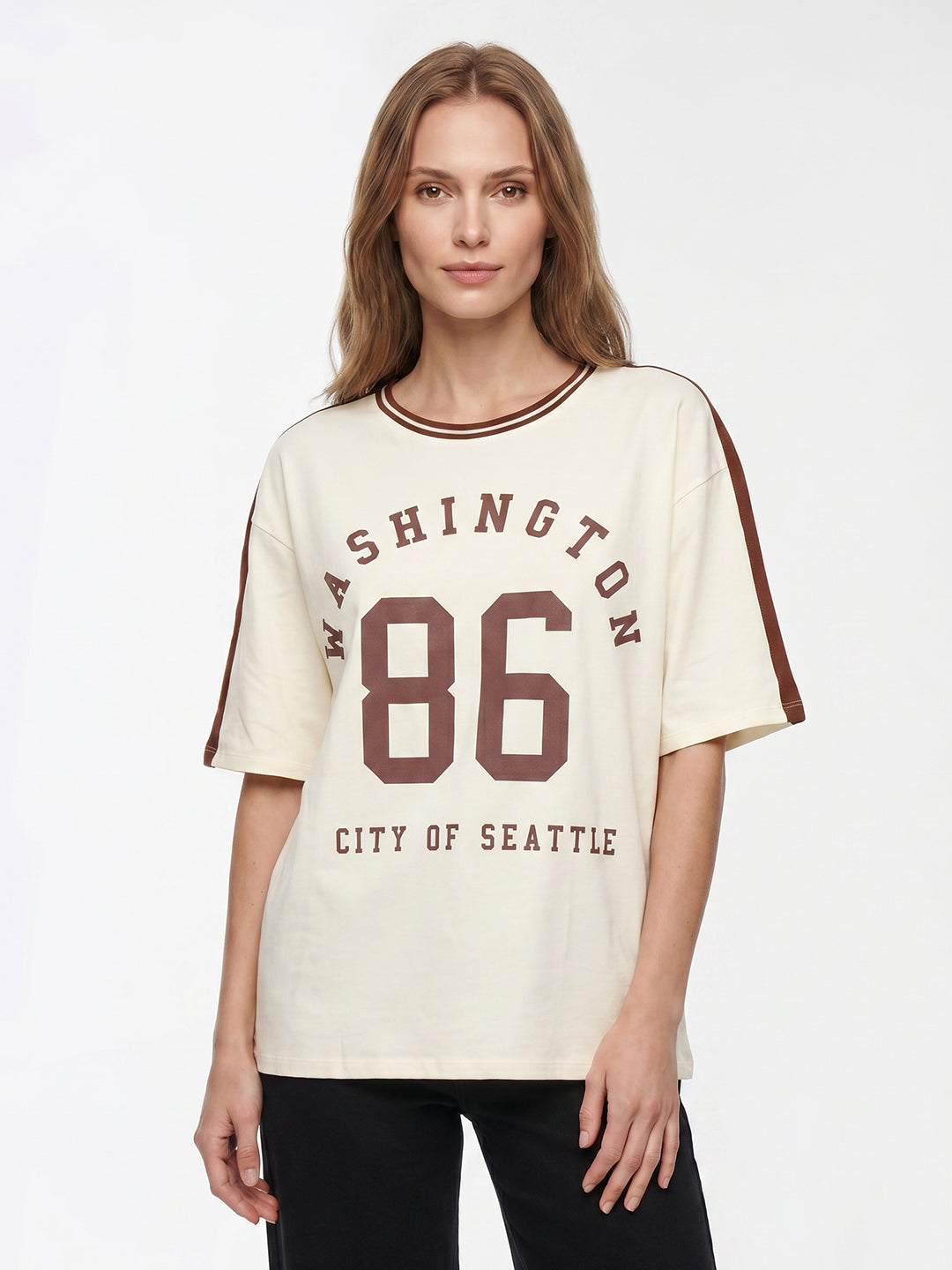 Women Ivory Oversized T-Shirt