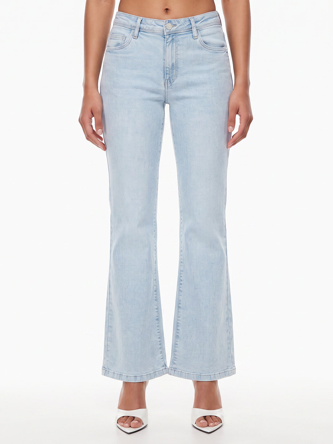 Light Blue High-Rise Flare Jeans