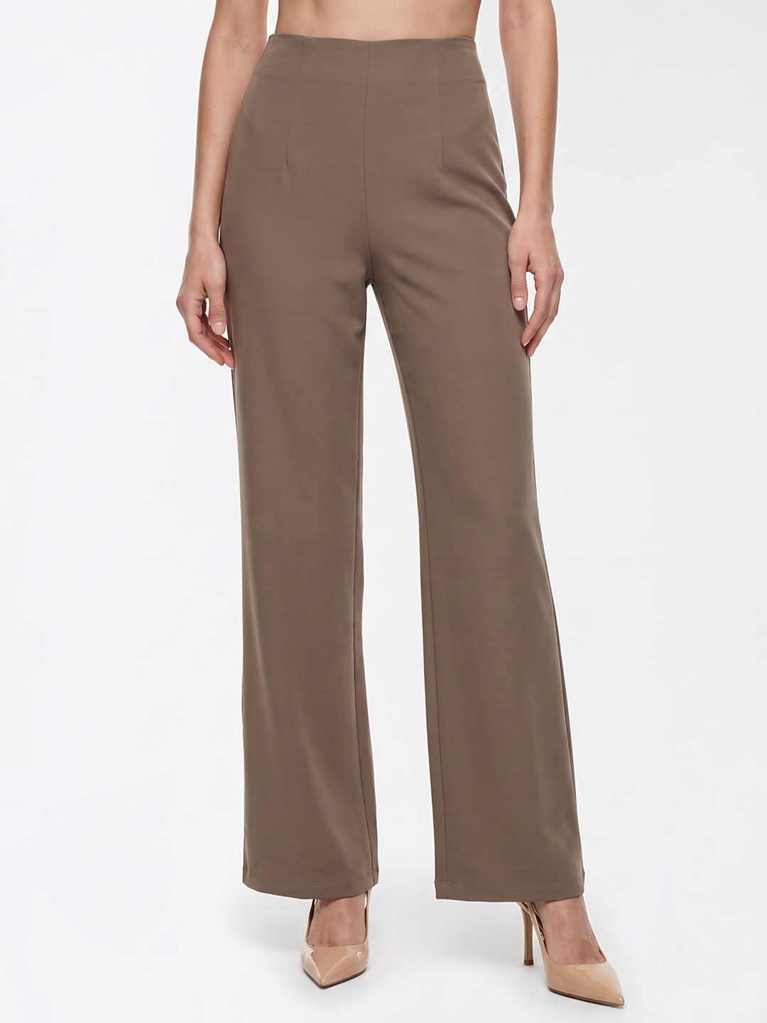 Women Oatmilk Wide Leg Treggings