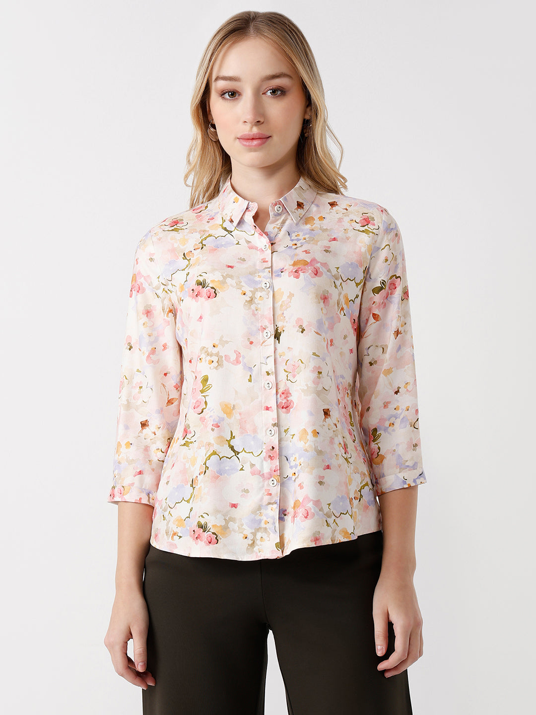 Women Flower Print Shirt