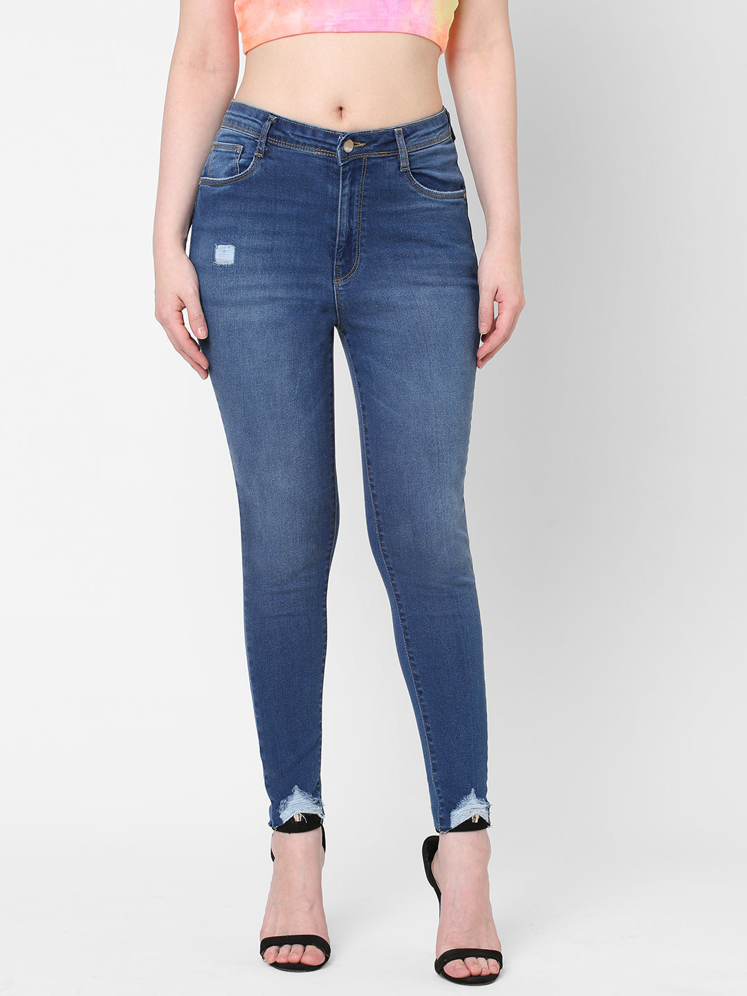 Women Blue Super High-Rise Super Skinny Jeans