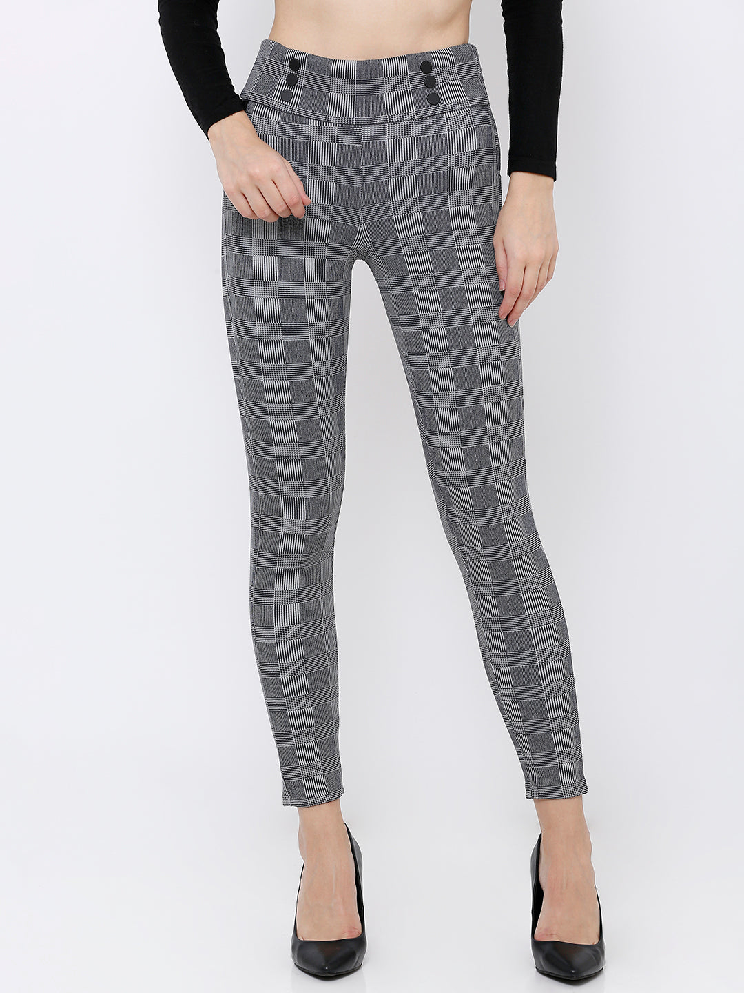 Women High-Rise Skinny Fit Treggings