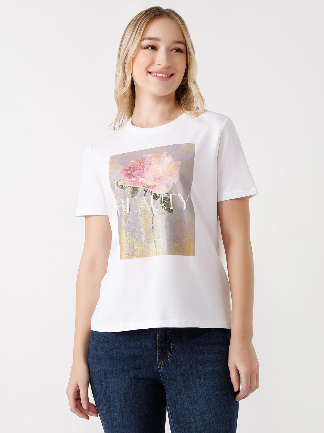 Women Slim Fit Boxy T-Shirt