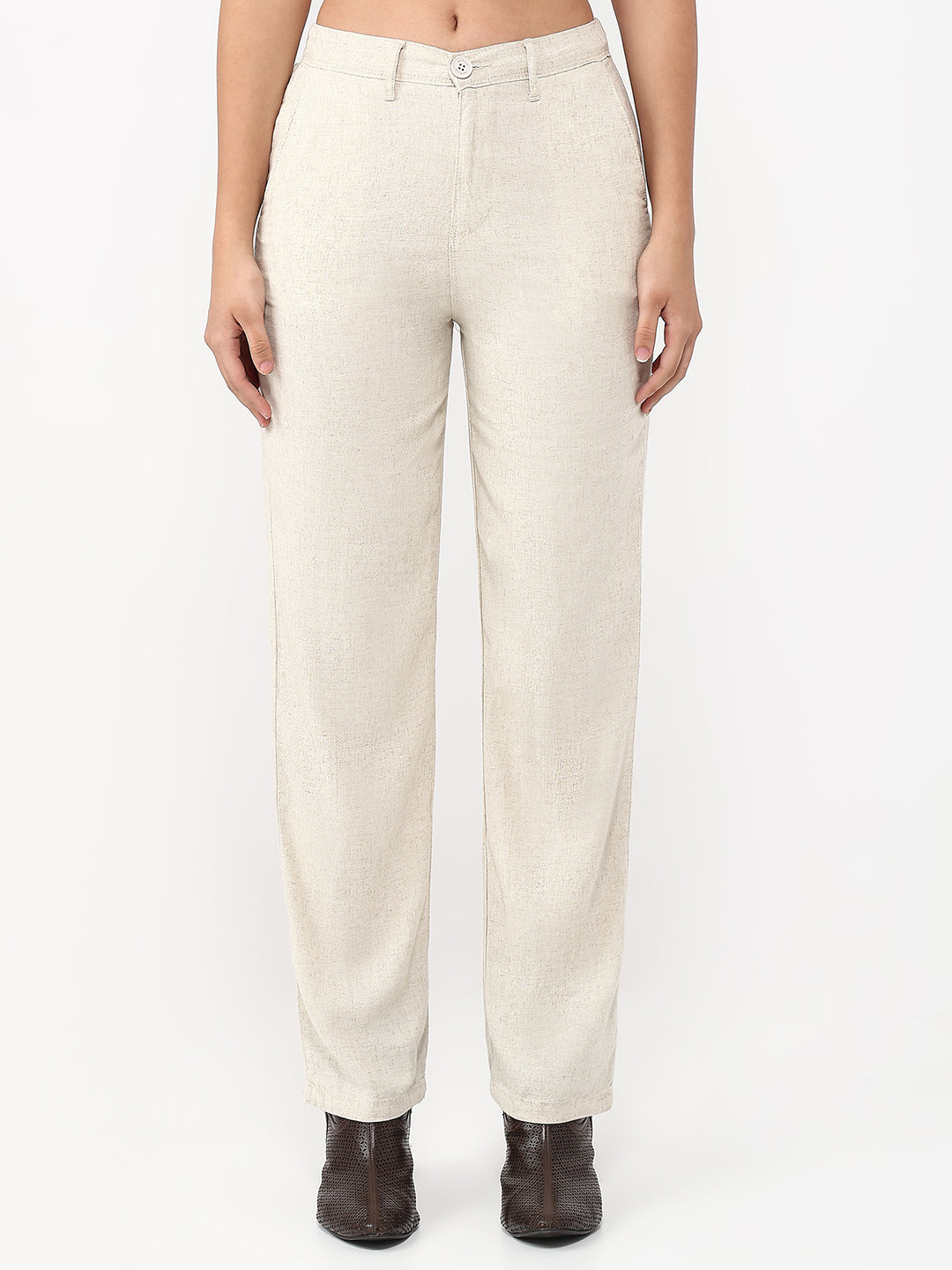 Women Light Natural Loose Straight Korean Pants