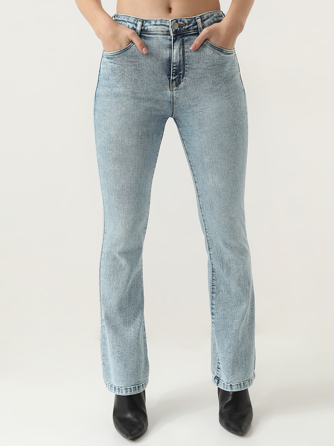 Women High-Rise Flared Jeans