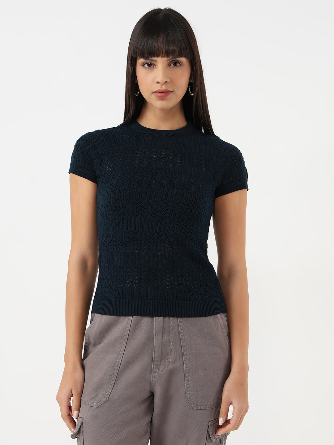 Women Airforce Slim Flat Knit Top