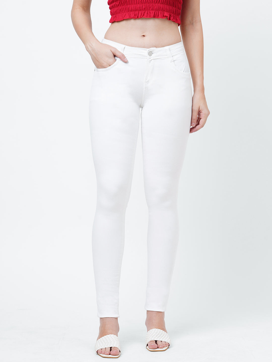 Women Mid-Rise Skinny Jeans