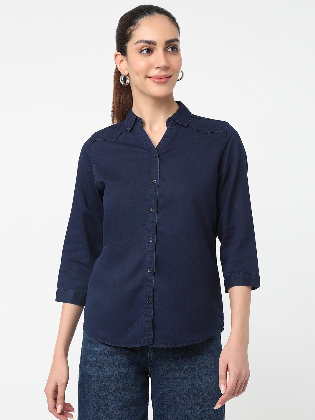 Women Ink Blue Shirt