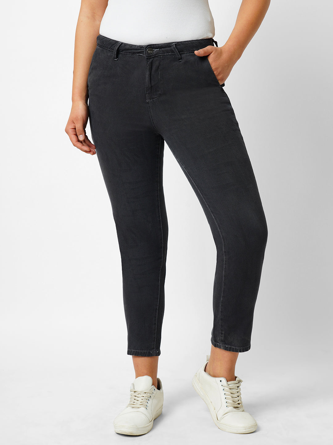 Women High-Rise Skinny Fit Trousers