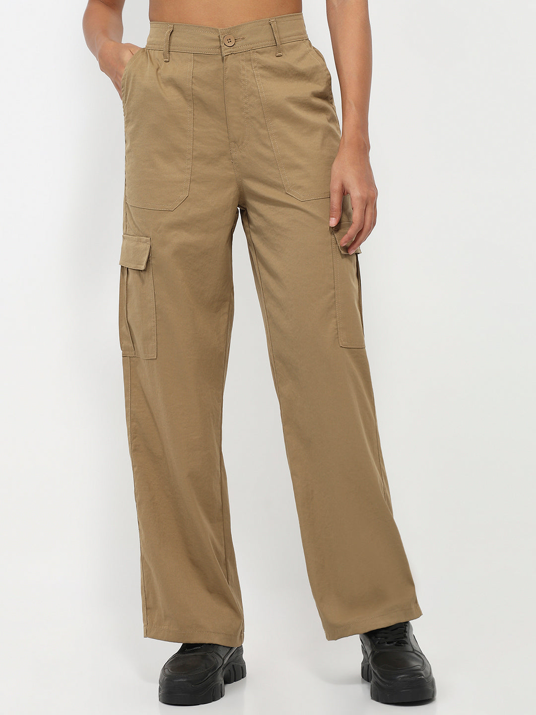 Women Sand Mid-Rise Cargo