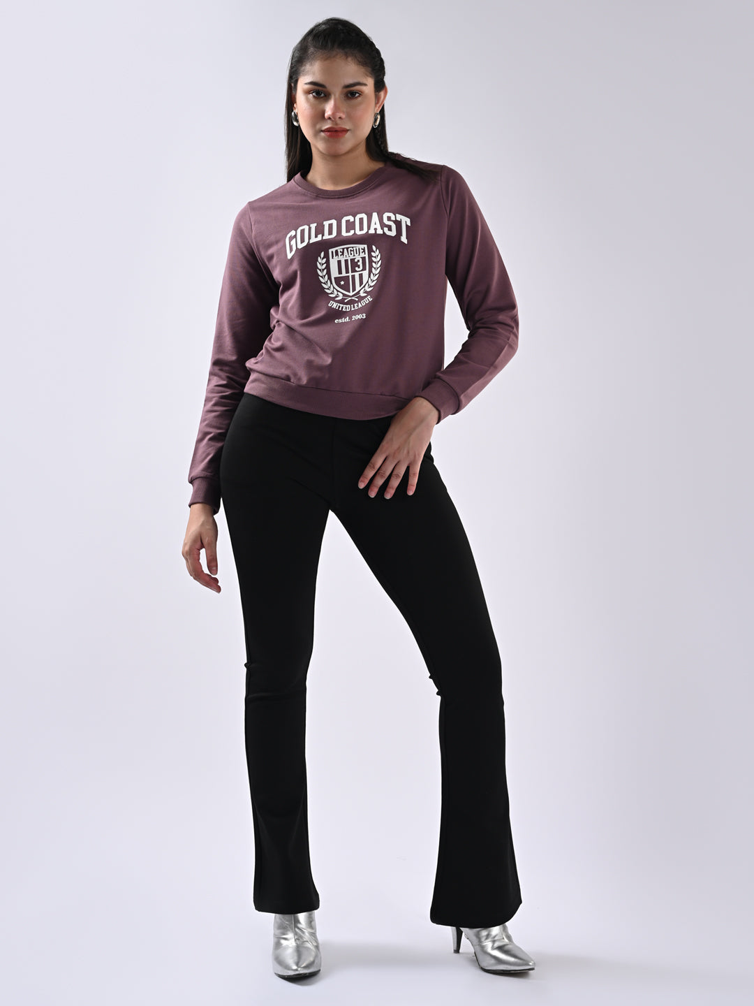 Women Black Flare Treggings