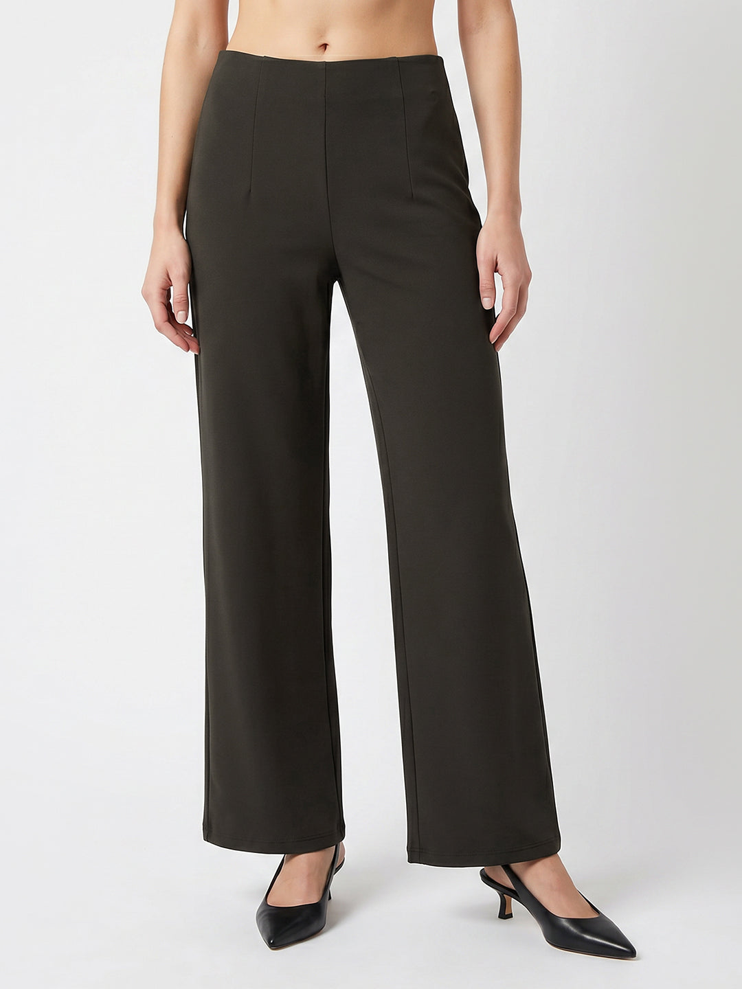 Women Smokey Olive High-Rise Tregging