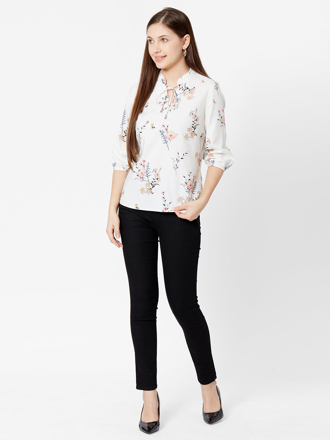 Women Off White Top