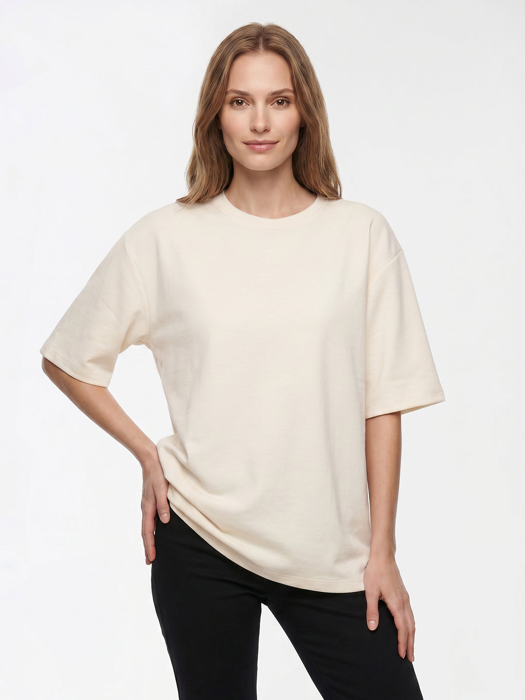 Women Ivory Oversized T-Shirt