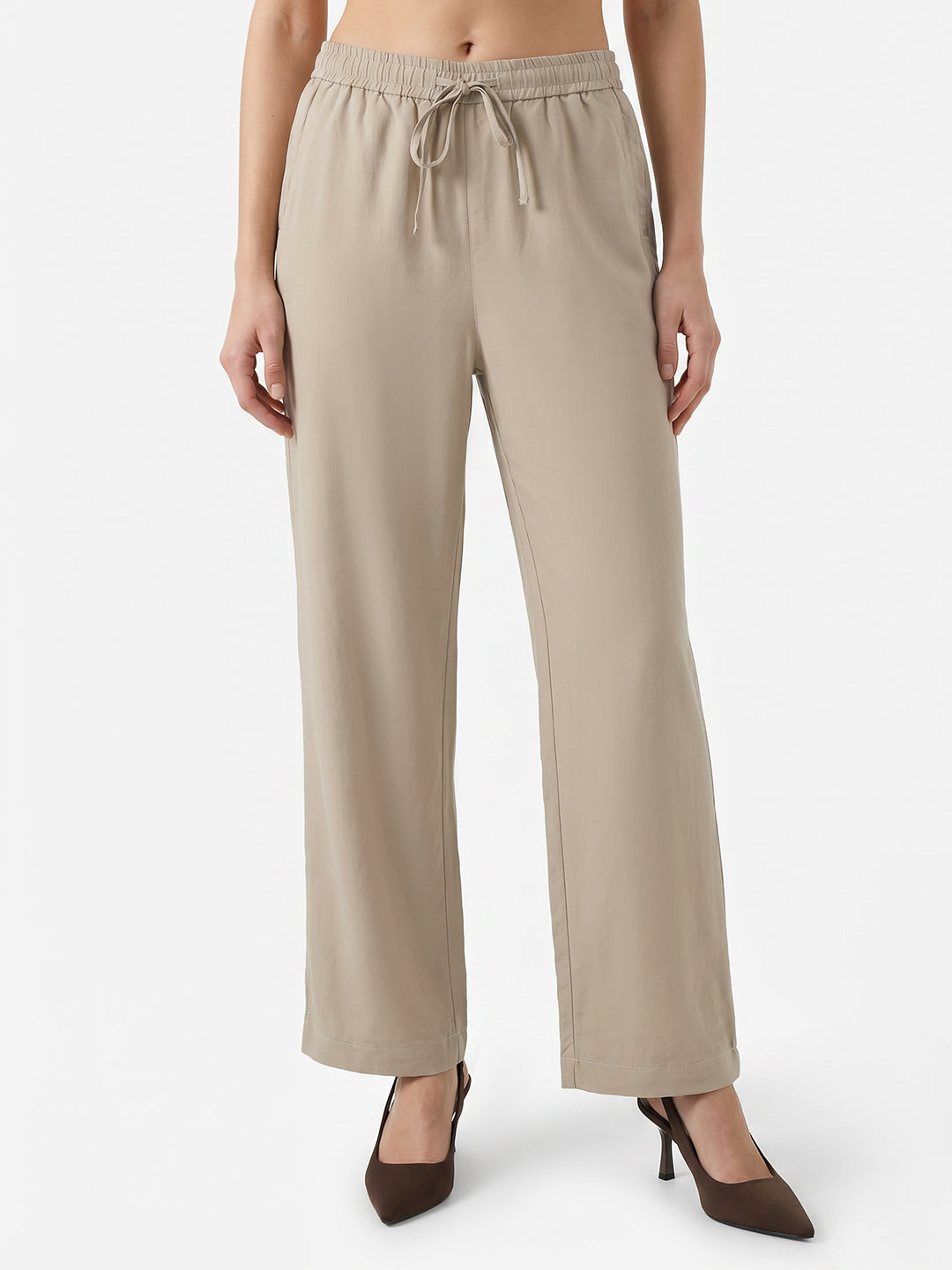 Women Beige Joggers