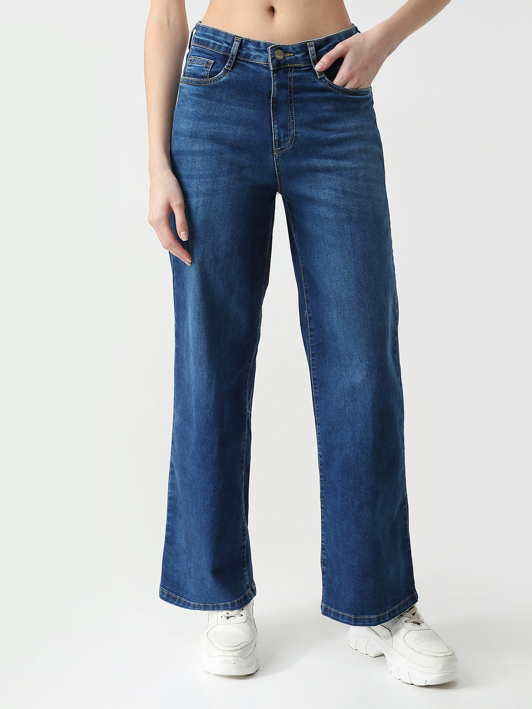 Women High-Rise Wide Leg Jeans