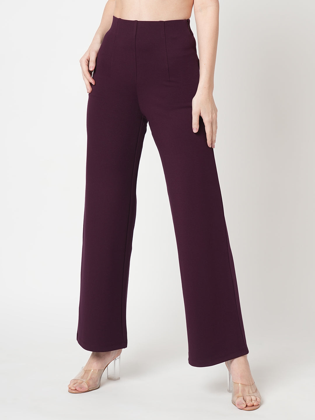 Women Wine Treggings