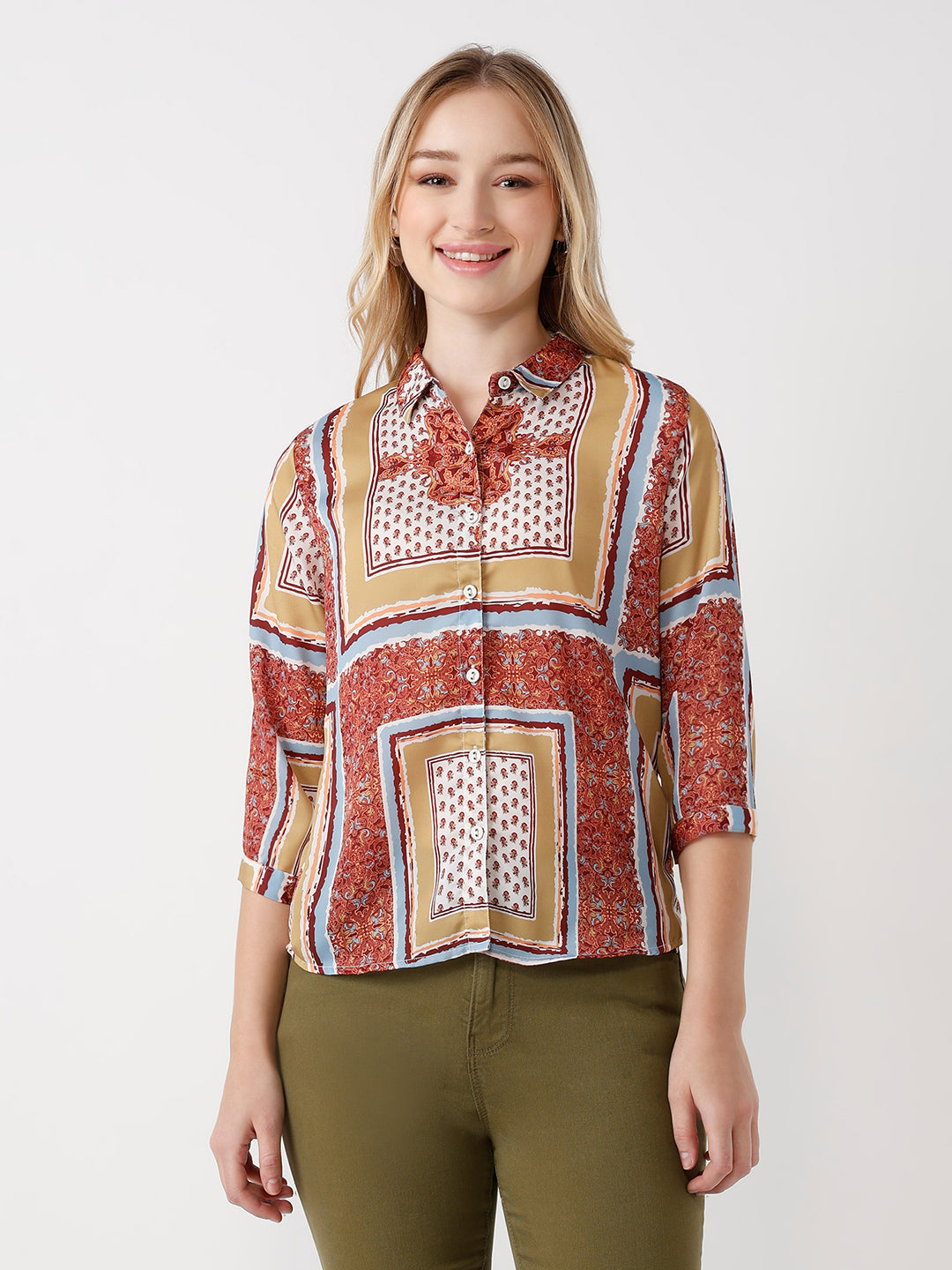 Women Slim Fit Bohemianprint Shirt