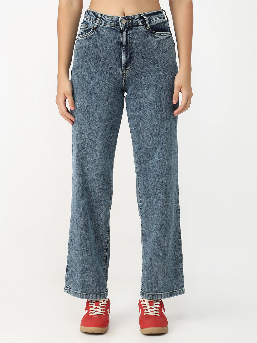 Blue High-Rise Baggy Jeans