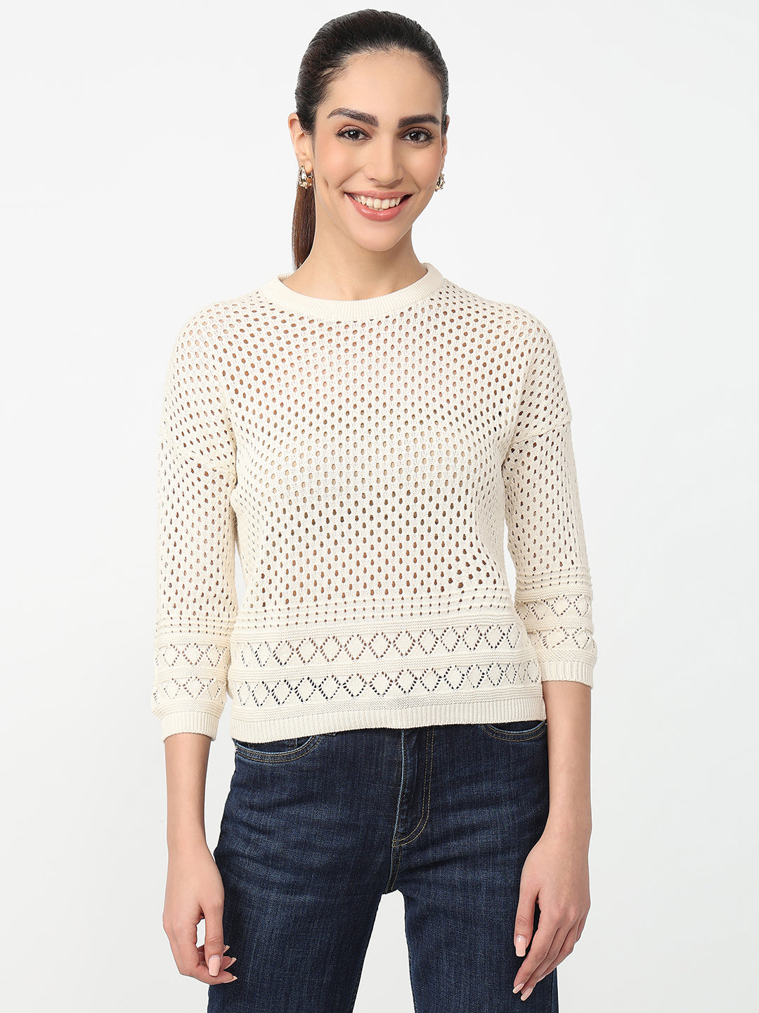 Women Ivory Ponitelle Top