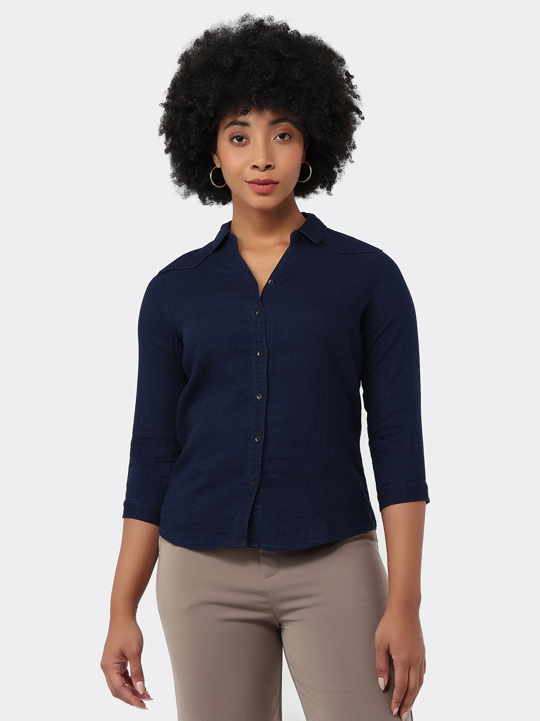 Women Indigo Slim Fit Shirt