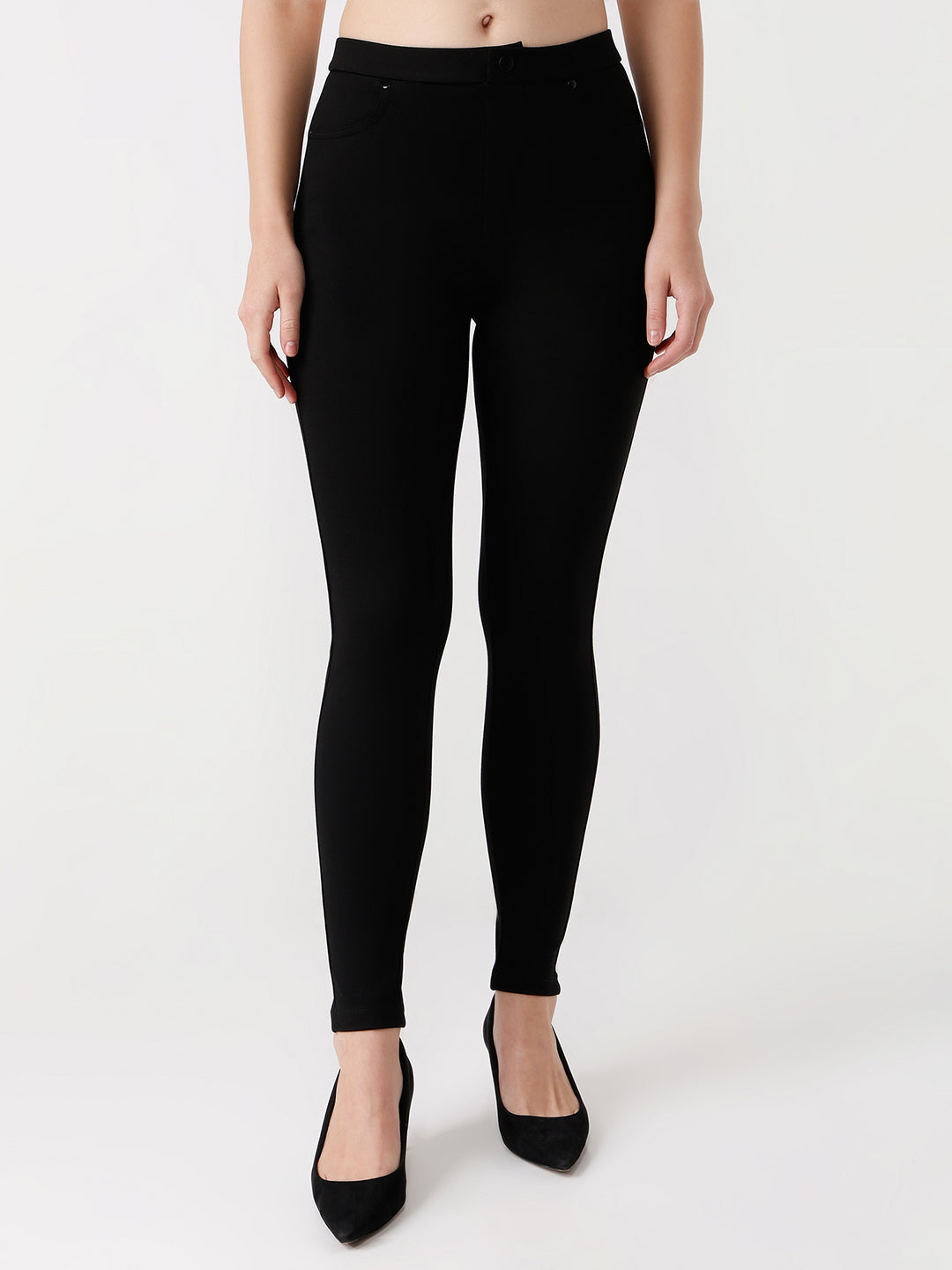 Women Black Skinny Treggings