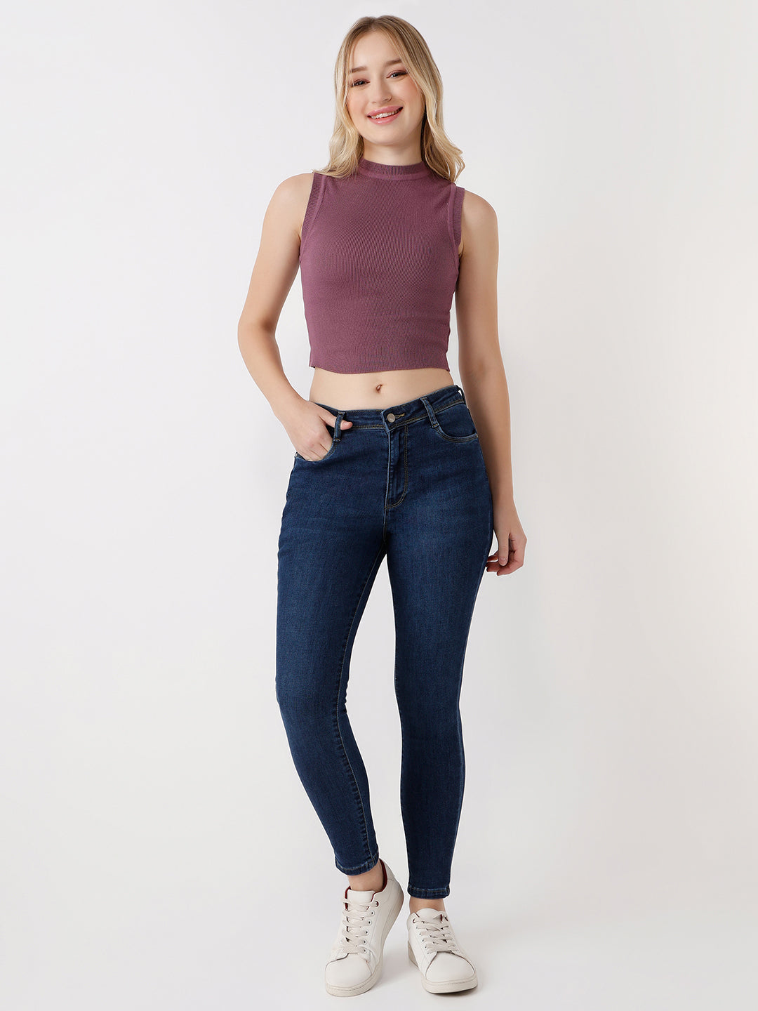 Women Mauve Tank Top