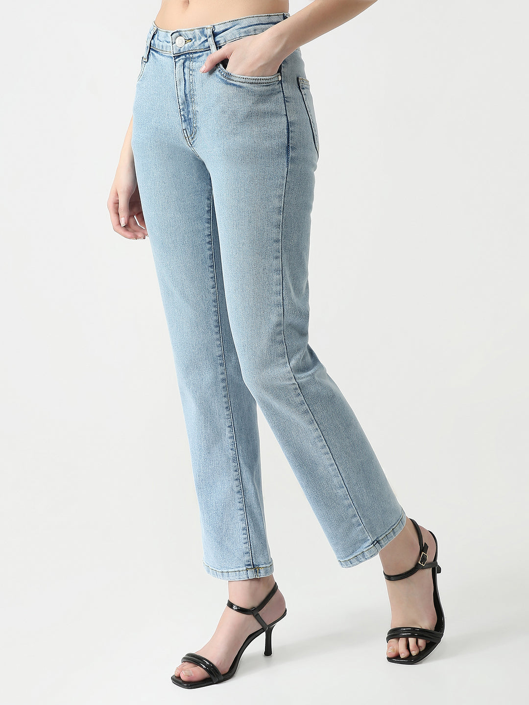 Women High-Rise Straight Fit Jeans