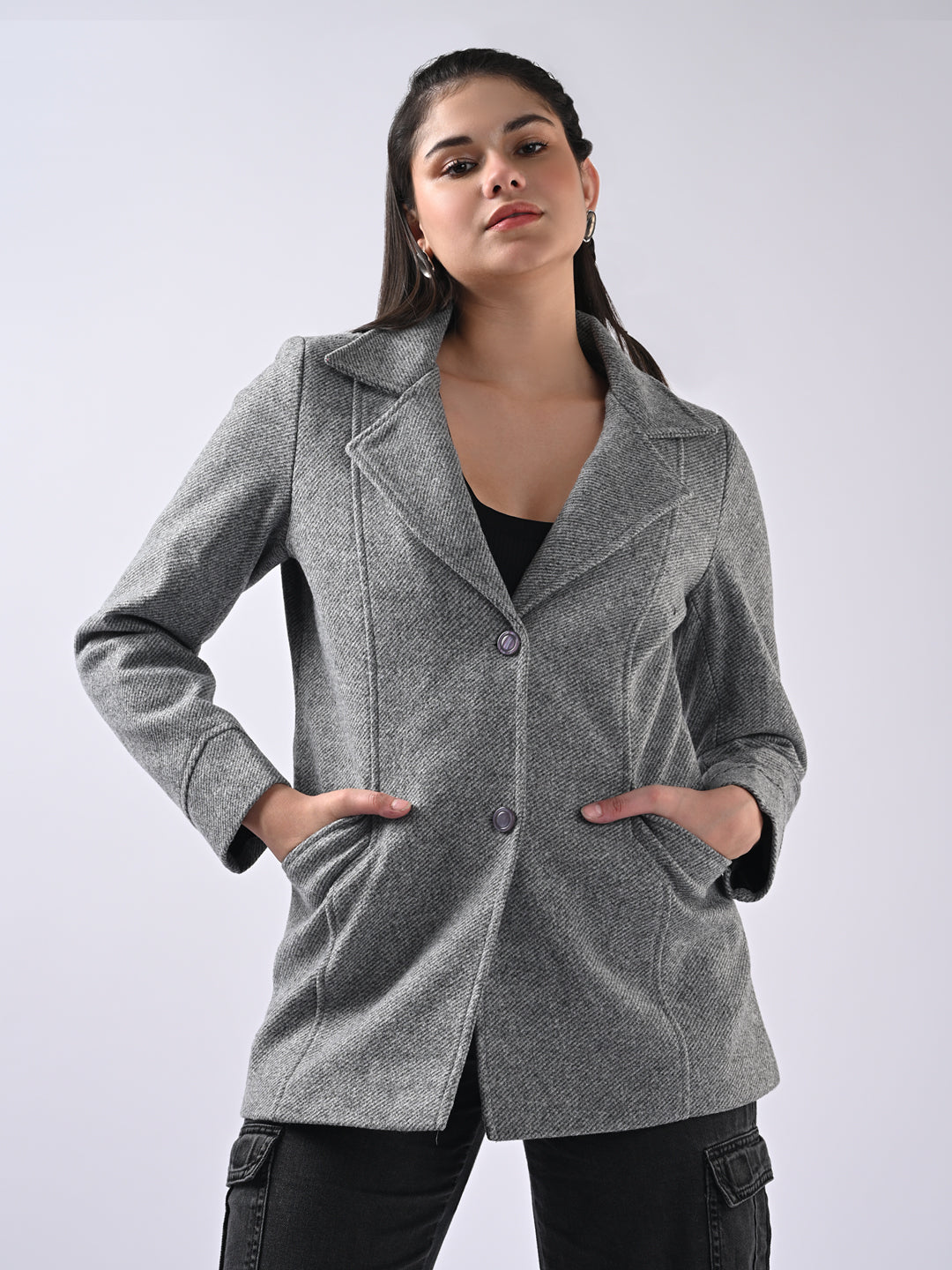 Women Dark Grey Coat