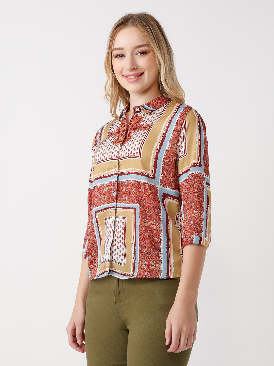 Women Slim Fit Bohemianprint Shirt