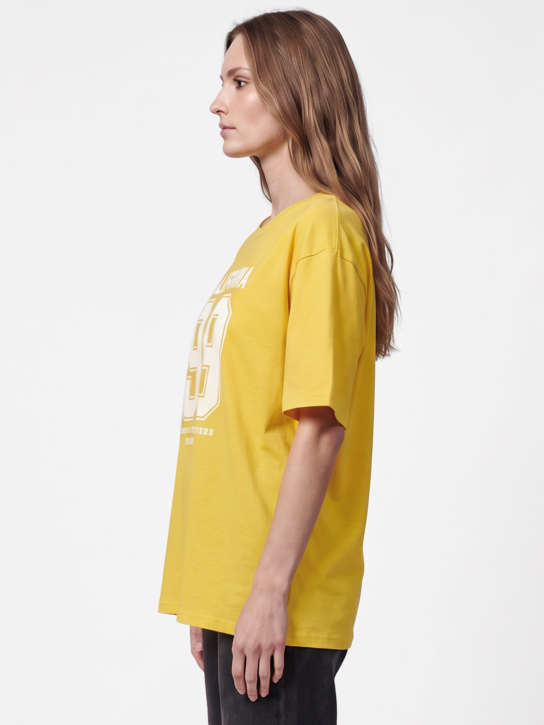 Women Golden Sunset Oversized T-Shirt