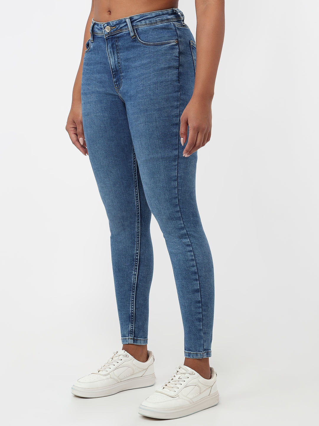 Women Blue High-Rise Skinny Jeans