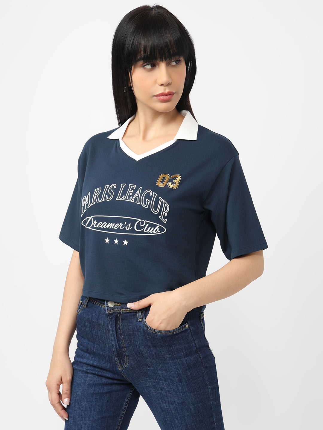 Women Airforce Graphic Crop T-Shirt
