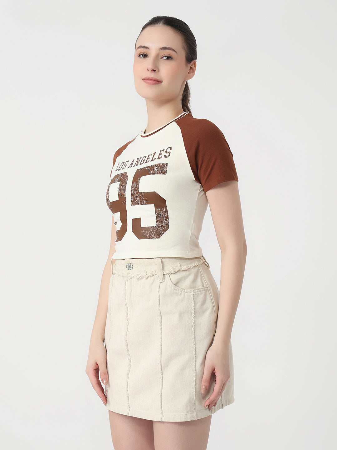Women Ivory/Sepia Genz T-Shirt