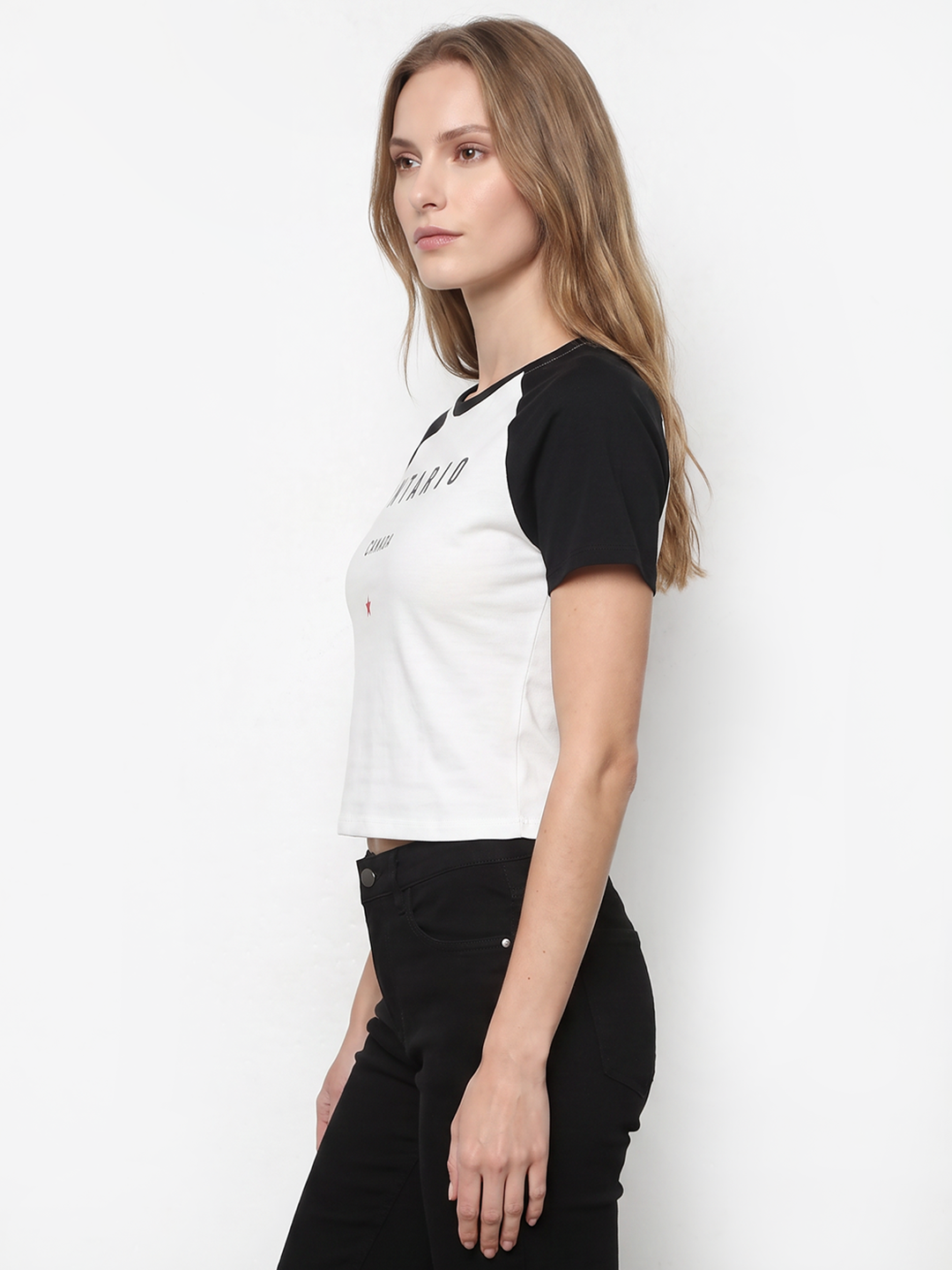 Women Off White/Black Neo Tees