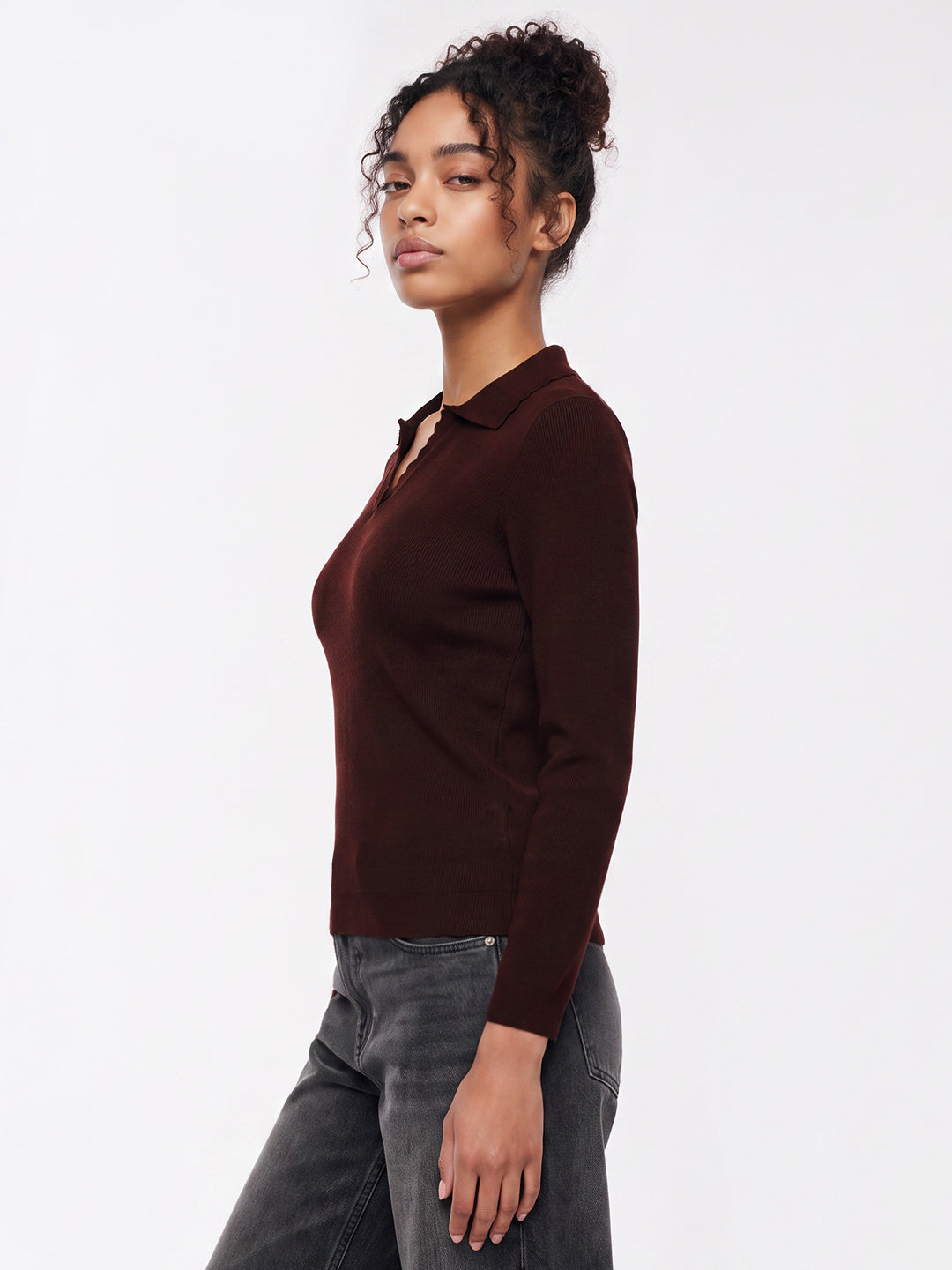 Wine Flat Knit