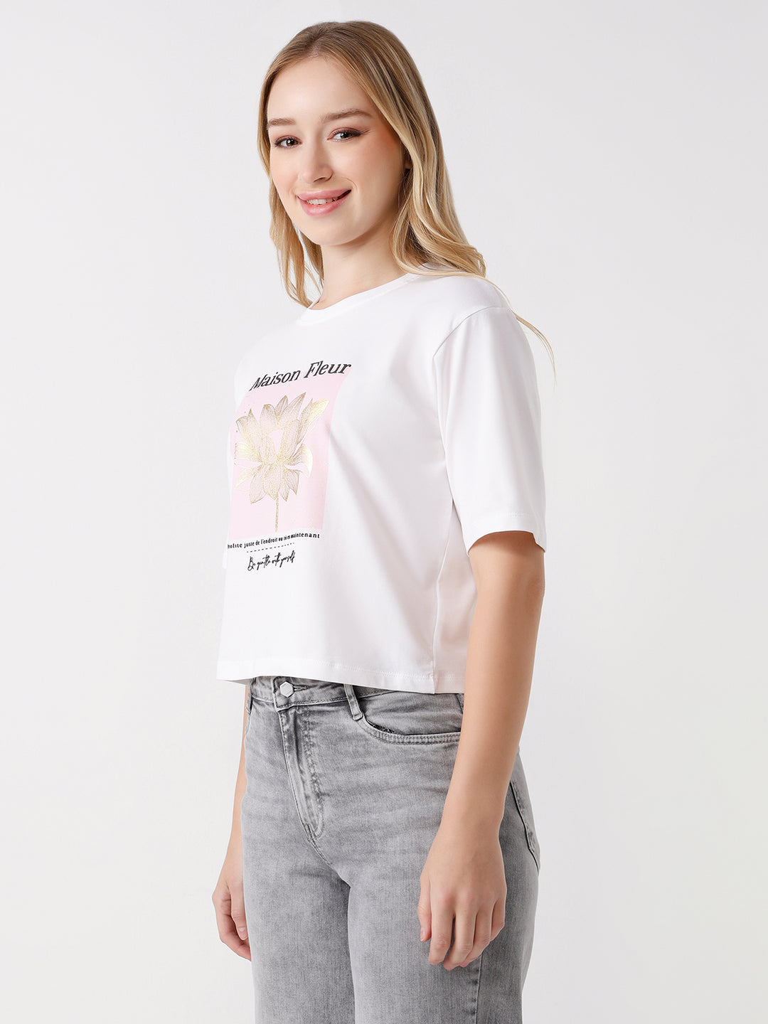 Women Graphic Crop T-Shirt