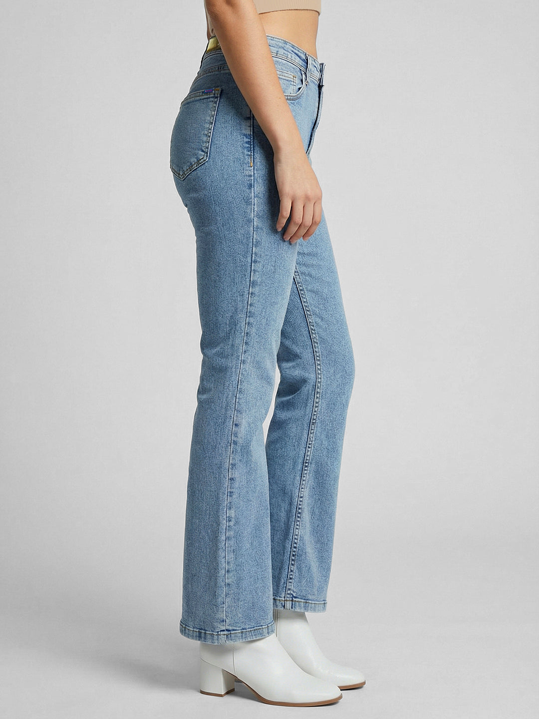 Women Blue High-Rise Flare Jeans