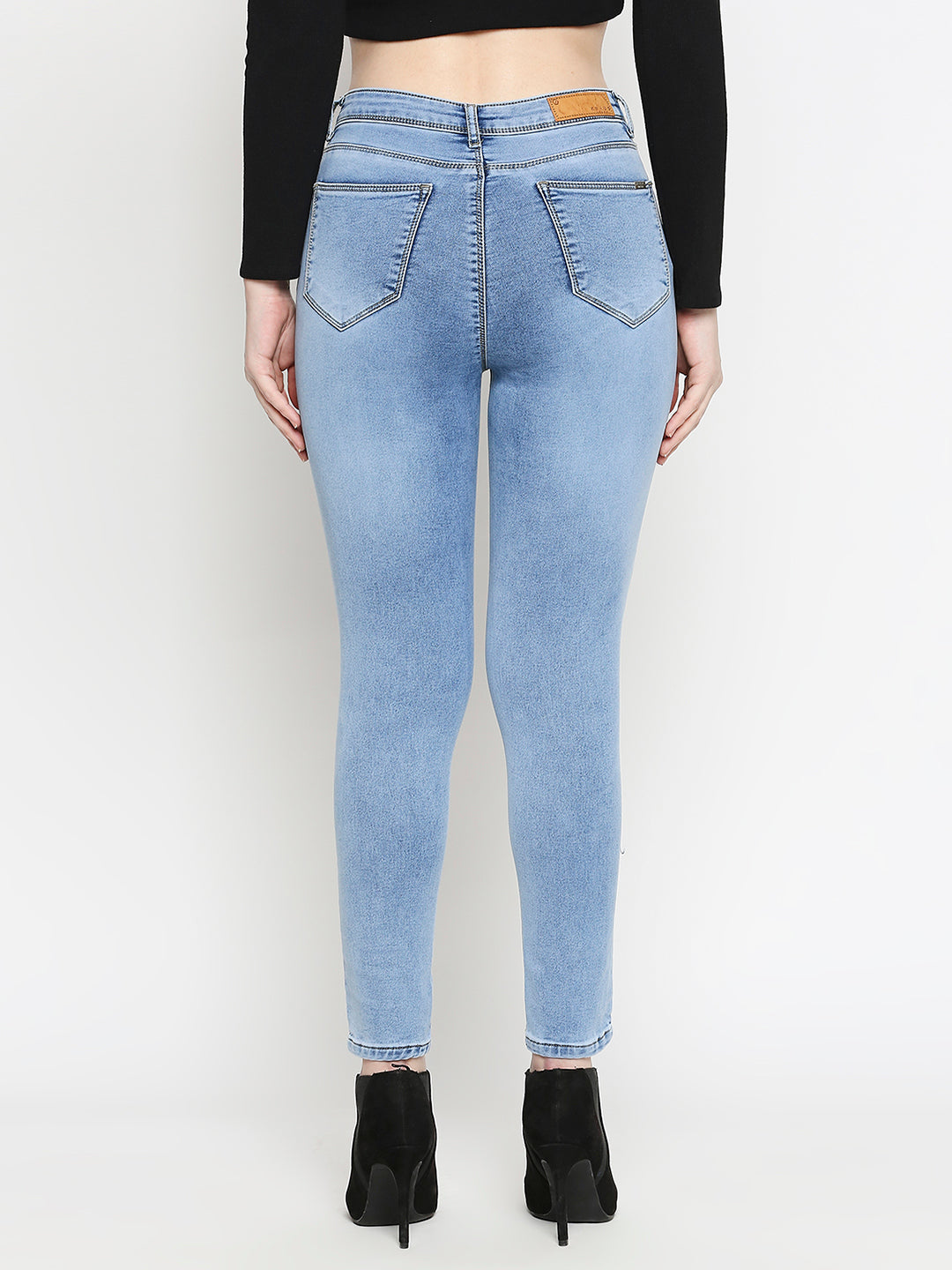Women Blue High-Rise Skinny Jeans