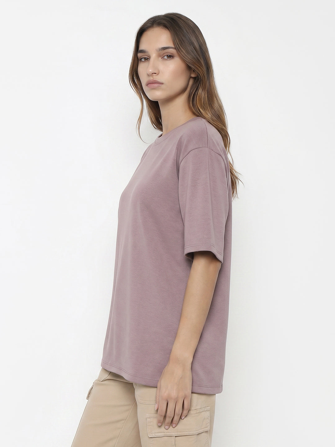 Women Mauve Oversize T-Shirt