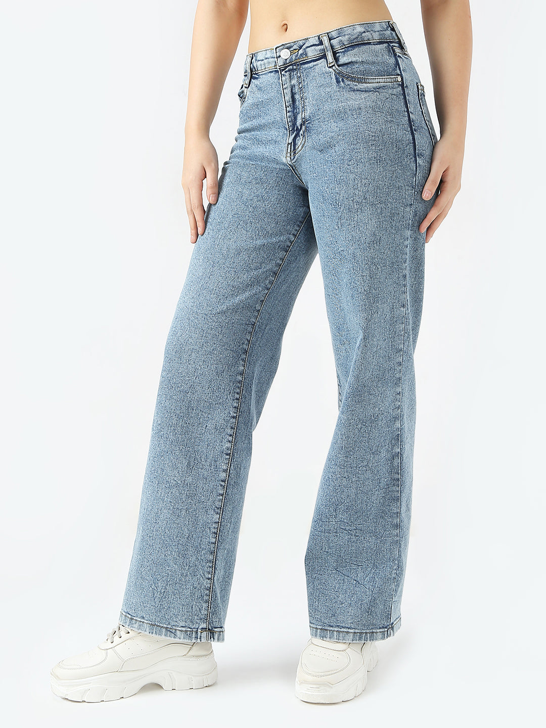 Women High-Rise Wide Leg Jeans