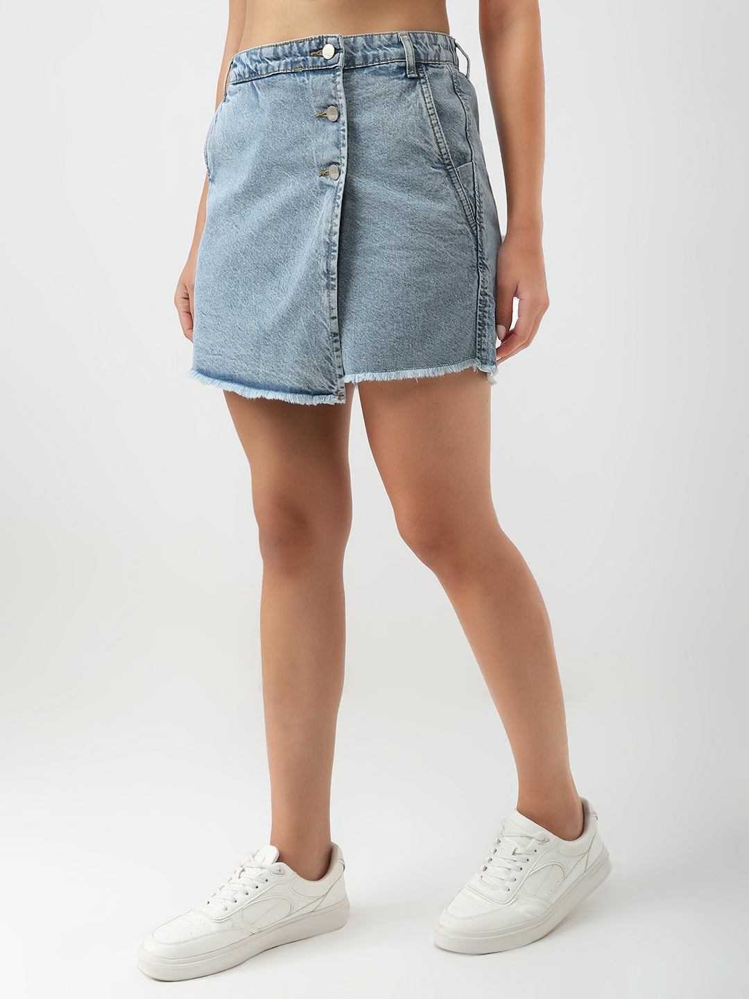Women Light Blue Skort