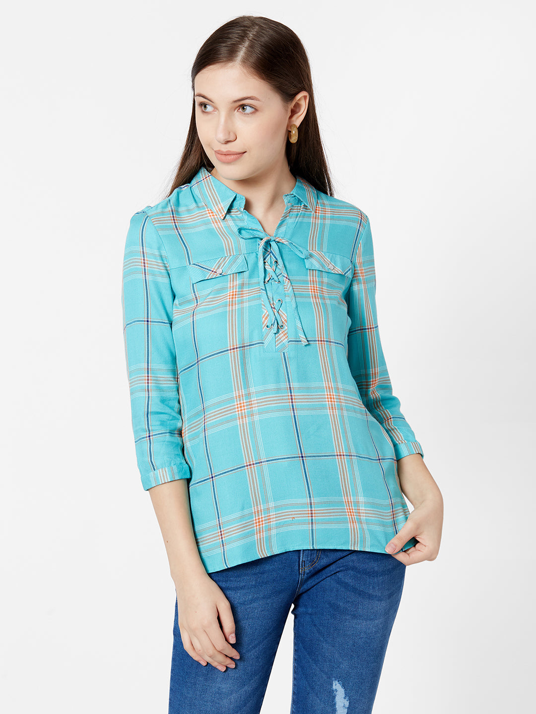 Women Sea Green Top