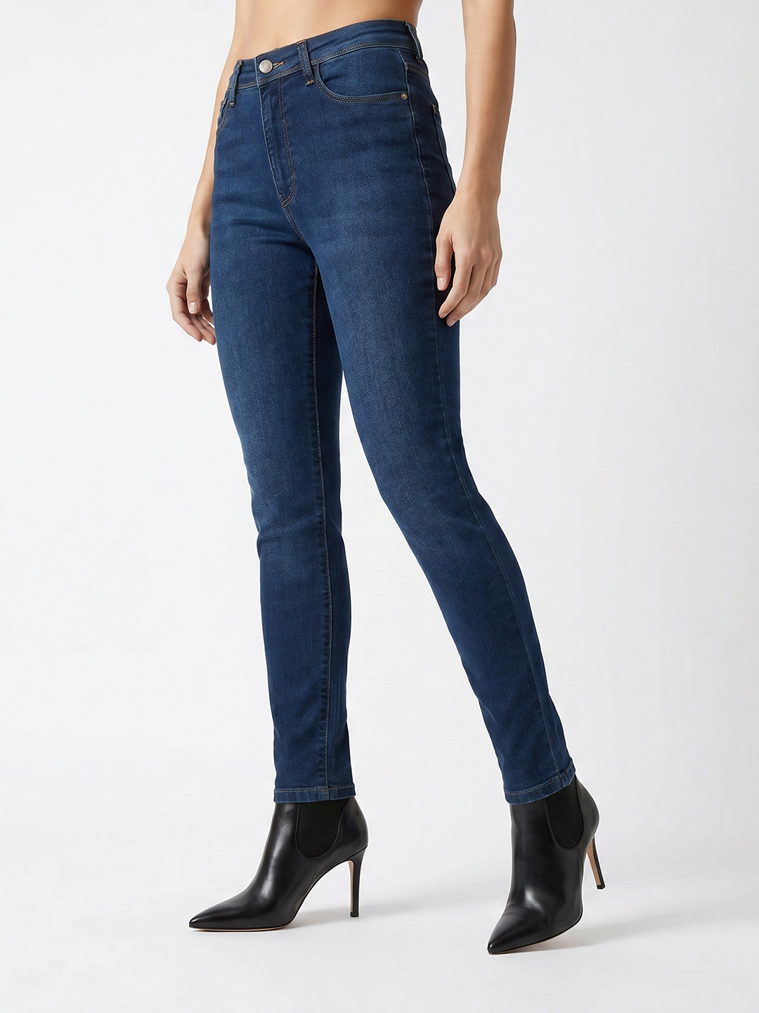 Women Light Blue High-Rise Skinny Jeans