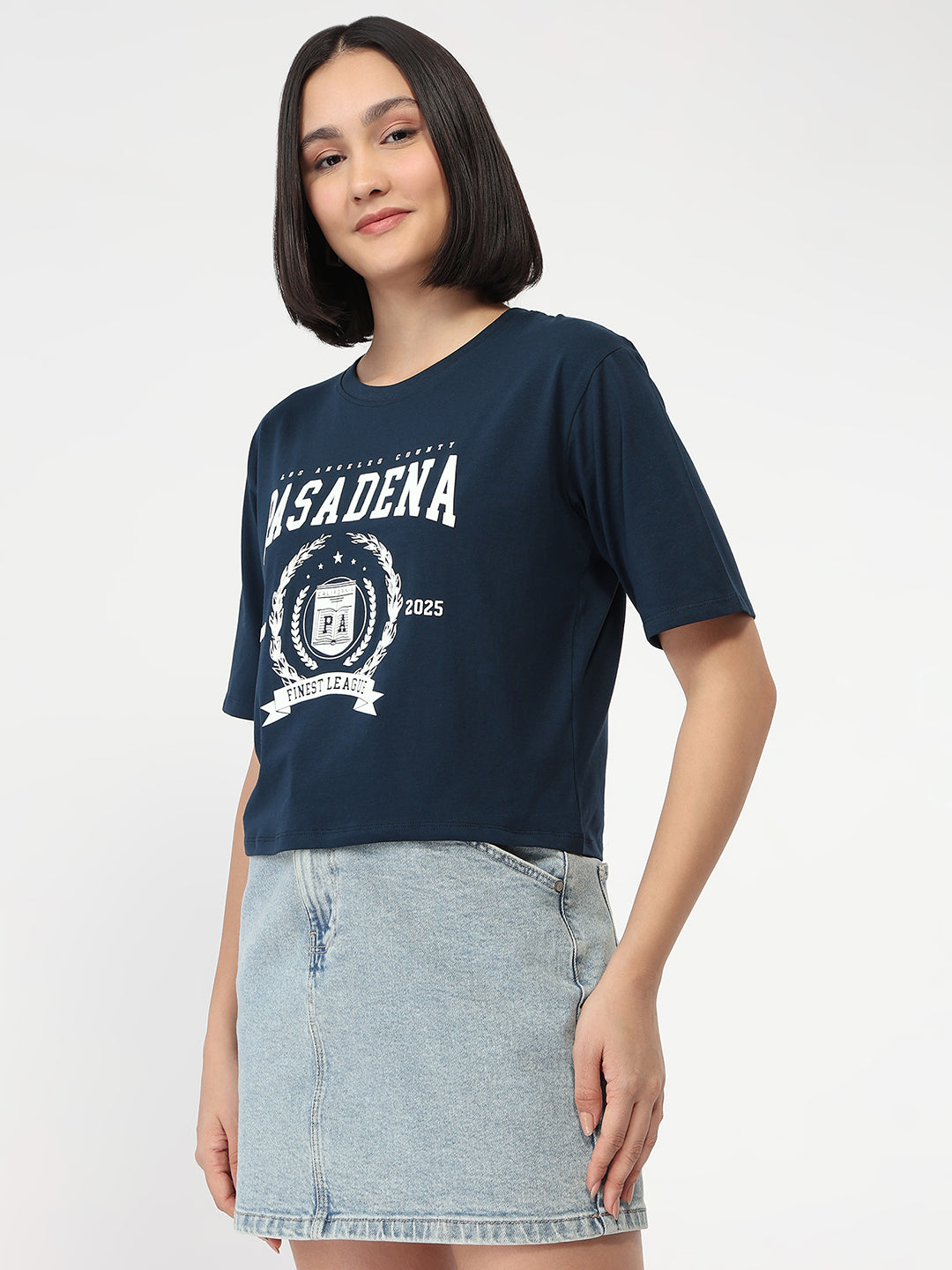 Women Airforce Slim Fit Crop T-Shirt