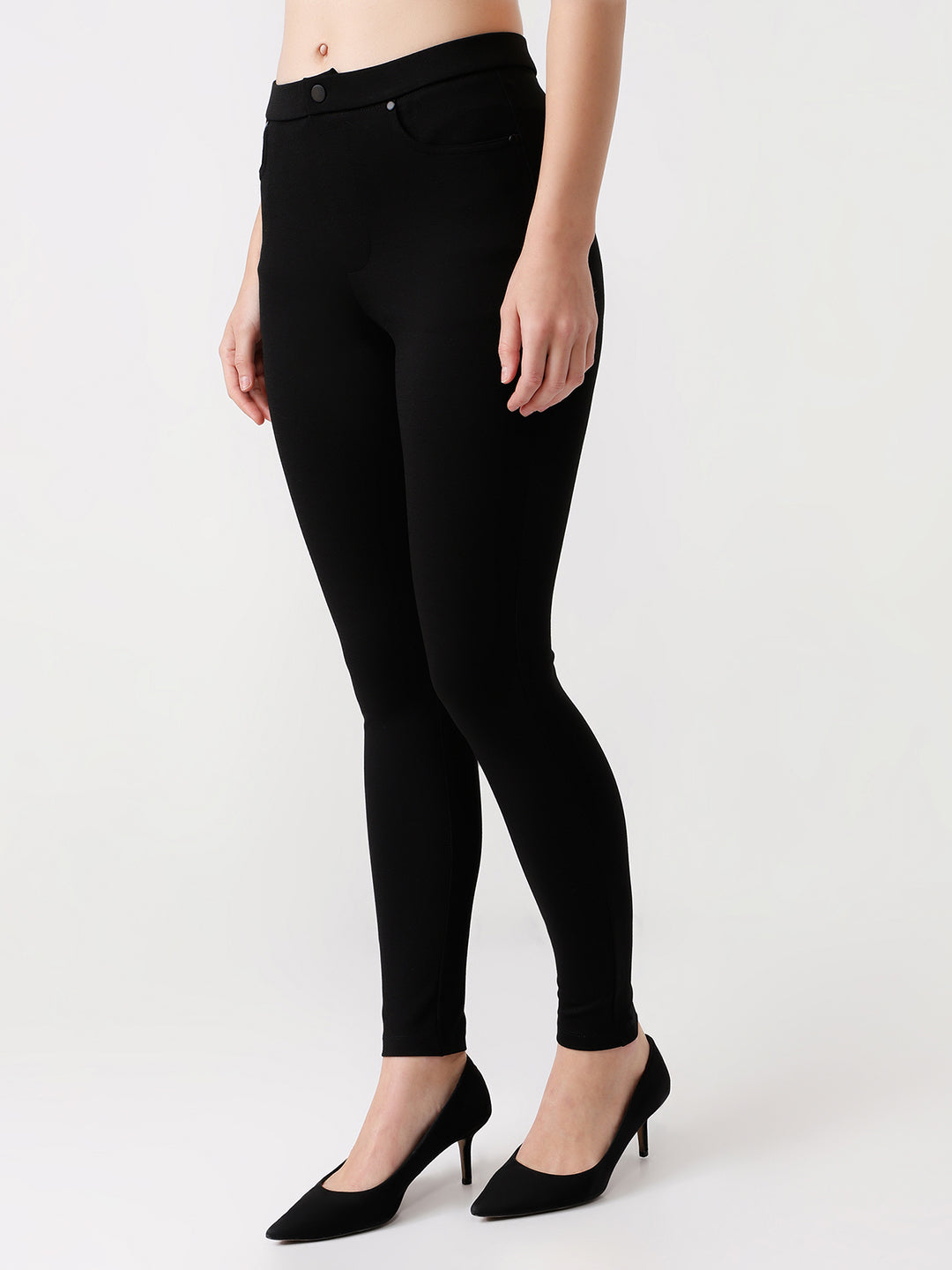 Women Black Skinny Treggings