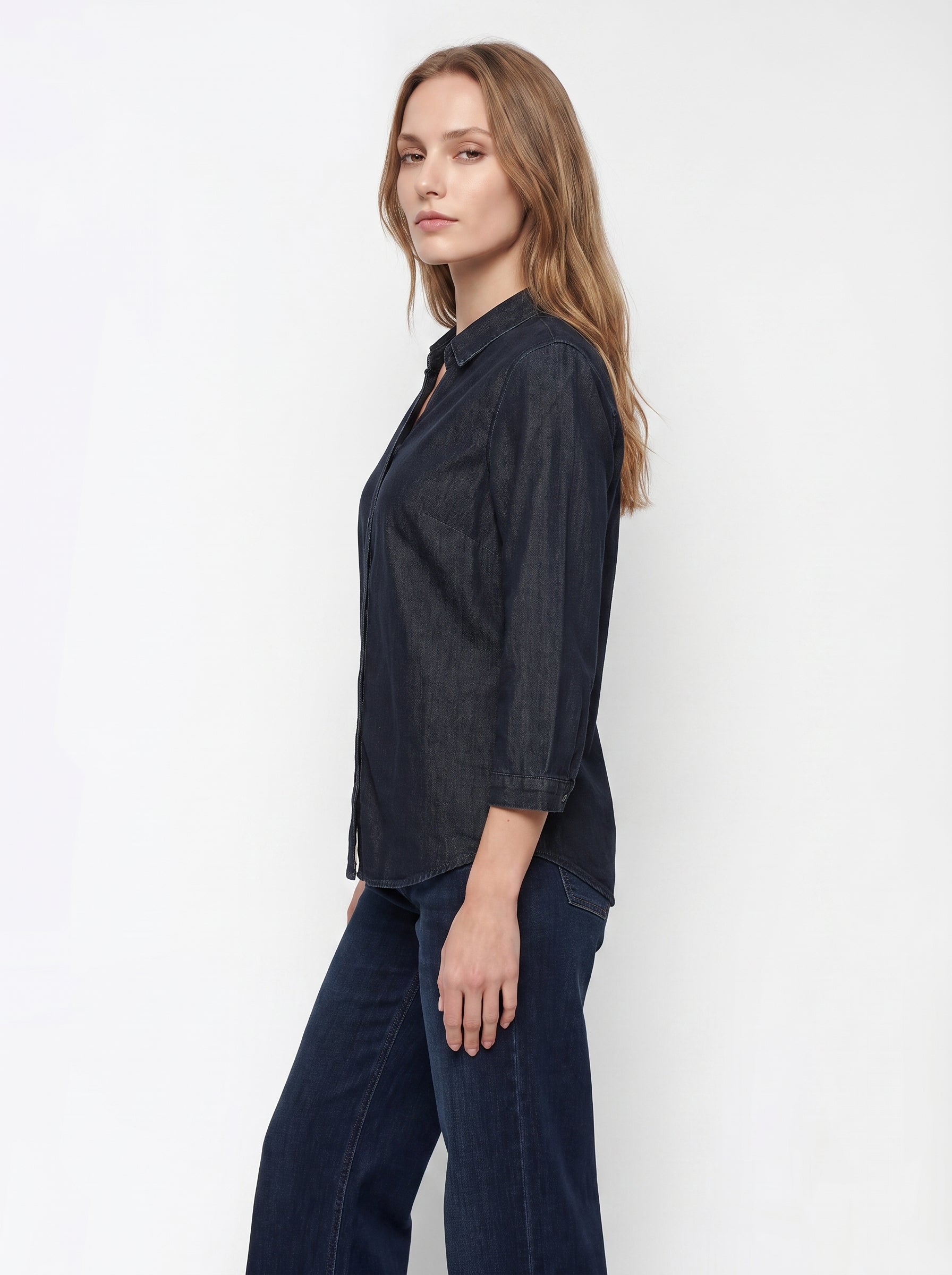 Women Dark Blue Shirt