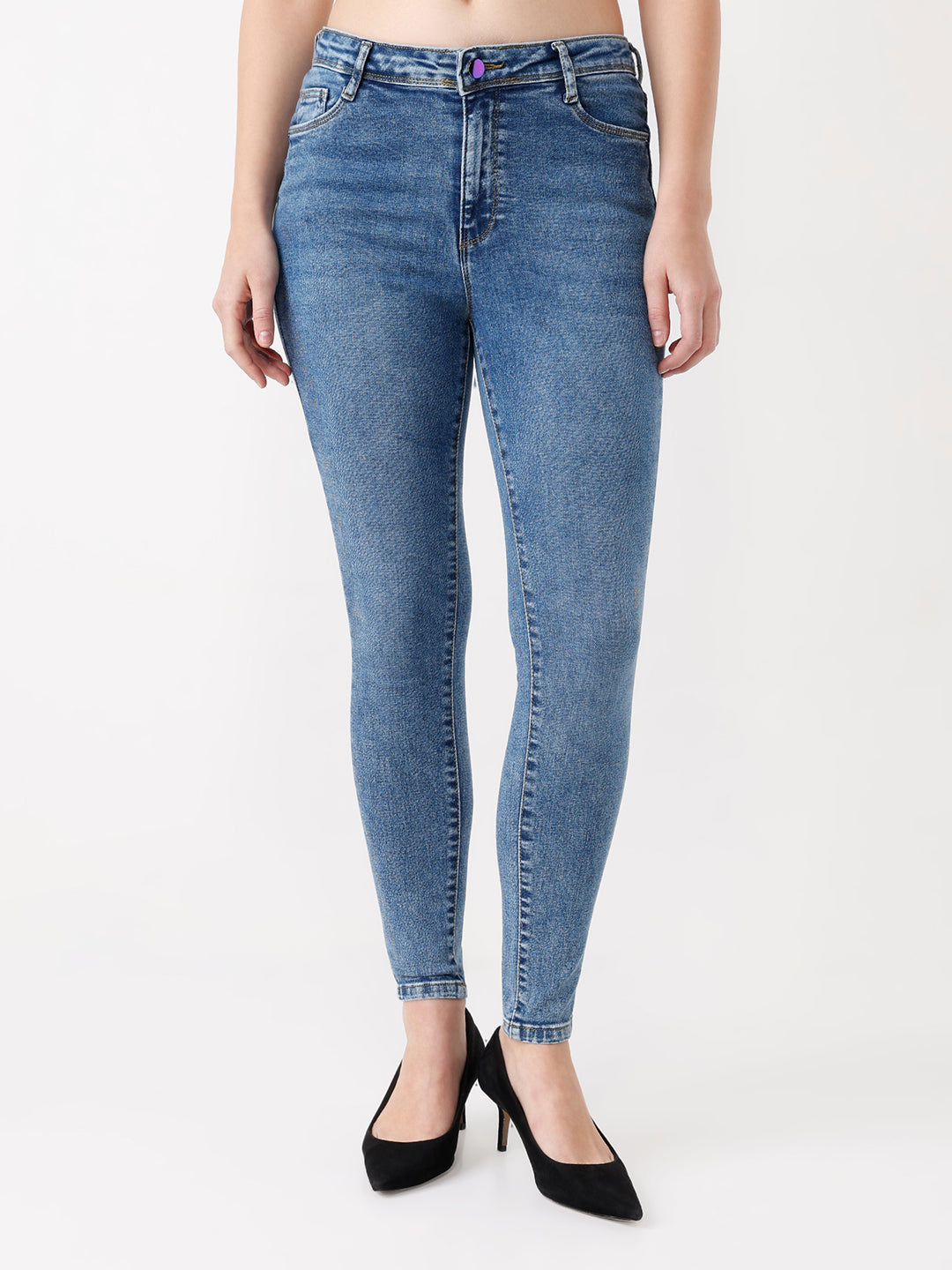 Women Blue Sky High-Rise Skinny Fit Jeans